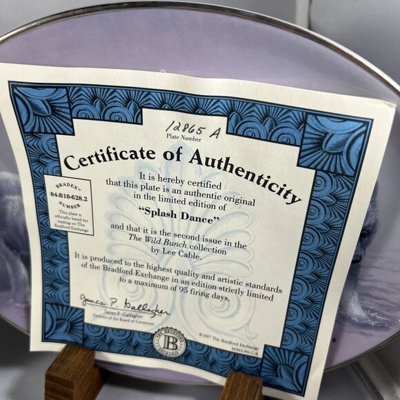 Plates 9-12 - Bradford Exchange Arctic Wolf Collector Plates With Certificates - Picture 8 of 10